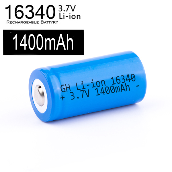 16340 3.7V 1400mAh зарядна батерия