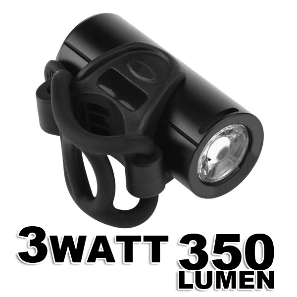 Малък и компактен акумулаторен фенер за колело 3 WATT 350 lumen с различни режими на светене