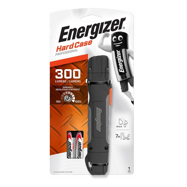 Фенер Energizer Hardcase 2AA LED 300 лумена има обхват до 115 метра Устойчив на падане 7 метра IPX4 сертификат устойчив на сур Фенер Energizer Hardcase 2AA LED 300 лумена има обхват до 115 метра Устойчив на падане 7 метра IPX4 сертификат устойчив на сур