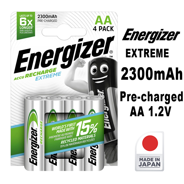 Energizer Extreme NiMH AA батерии 2300 mAh 1.2V Made in Japan Произведени в Япония