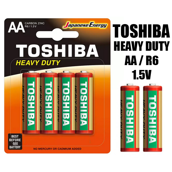 Батерии Toshiba Heavy Duty AA (R6) 1.5V Carbon Zinc – комплект 4 броя батерии.jpg Батерии Toshiba Heavy Duty AA (R6) 1.5V Carbon Zinc – комплект 4 броя батерии.jpg