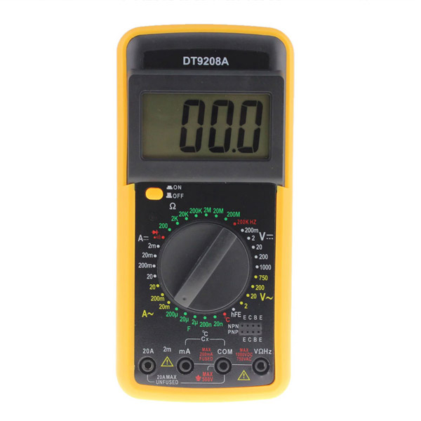 DT9208A Професионален Мултиметър МУЛТИЦЕТ LCD Цифров AC / DC