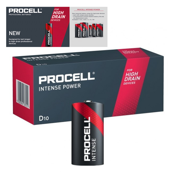  батерия PROCELL INTENSE D , LR20 , MN1300 , MONO , 4020 1.5V 15660 mAh Професионална серия алкални батерии Duracell Procell I