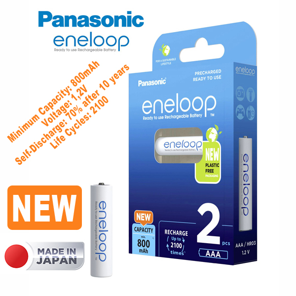 Новите Aкумулаторни Батерии Panasonic Eneloop HR03 AAA NiMH 800 mAh 1.2 V
